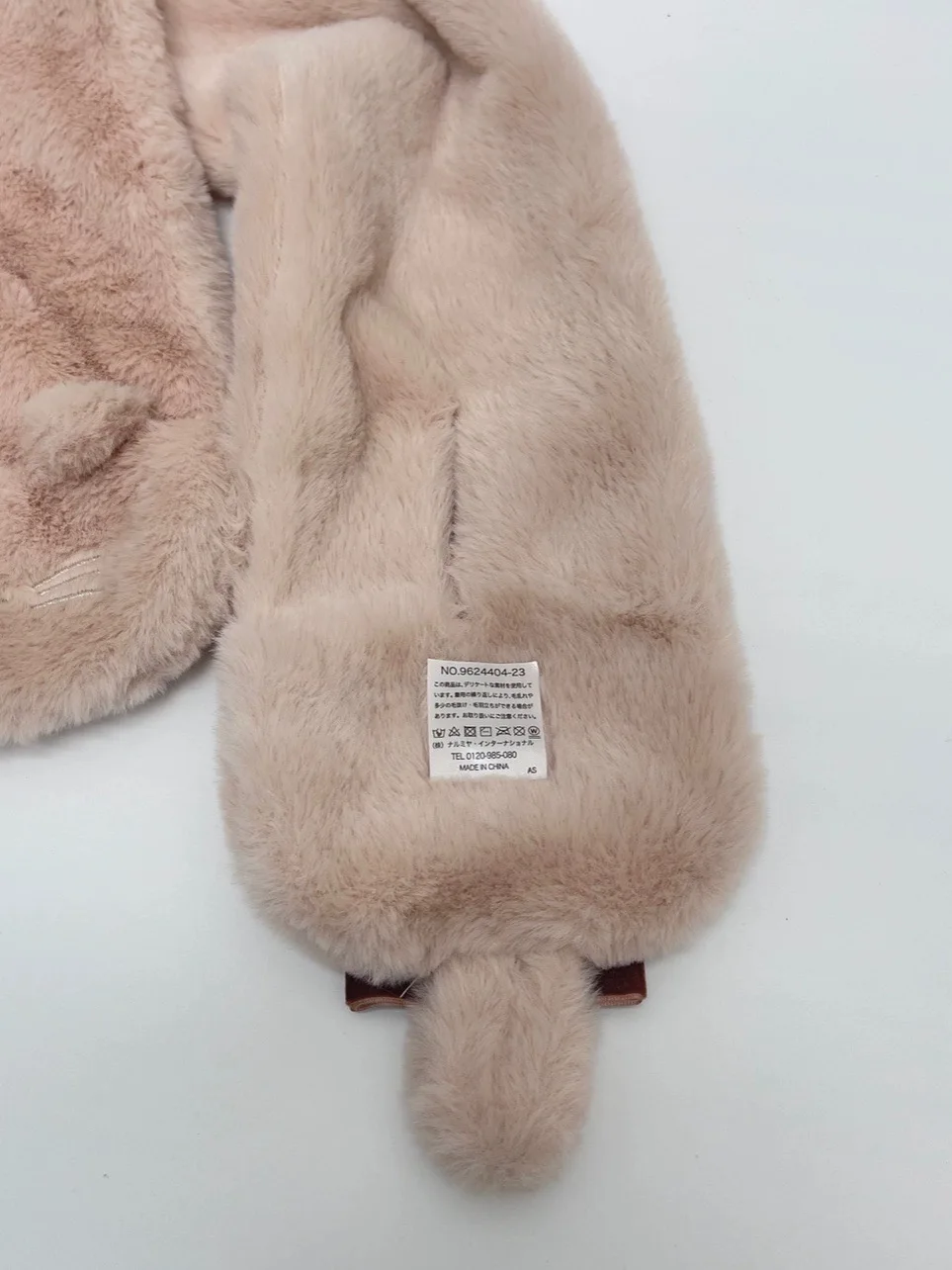 اليابانية الحلو ولطيف الإناث الشريط الصغيرة القوس قلادة أفخم تقليد الأرنب الفراء وشاح لطيف القط وشاح دافئ الإناث