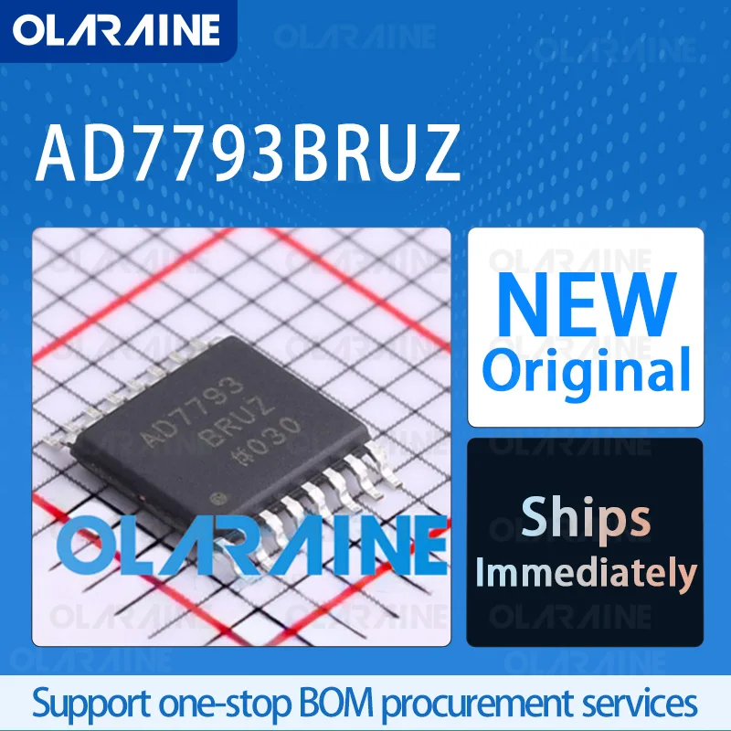 

1/5/10Pcs AD7793BRUZ TSSOP-16 original ic chip Analog-to-digital converters - ADCs RoHS 3 Channel 470 S/s