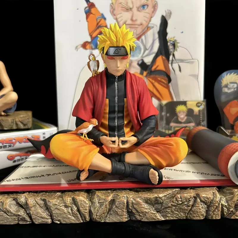 

15cm Naruto Anime Figure Naruto Action Figurine Sit in Meditation Posture Statue Screen Decor Collectble Anime Toys Gift
