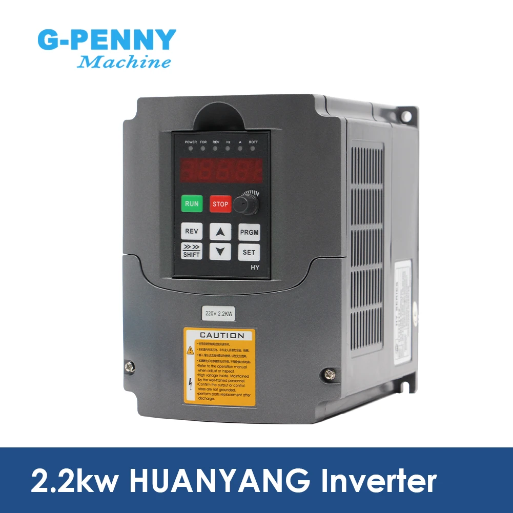 Huanyang 인버터 CNC 스핀들 모터 속도 제어 110v / 380v 2.2kw VFD 가변 주파수 드라이브, 0-400Hz 3P 출력, 220v 2.2kw