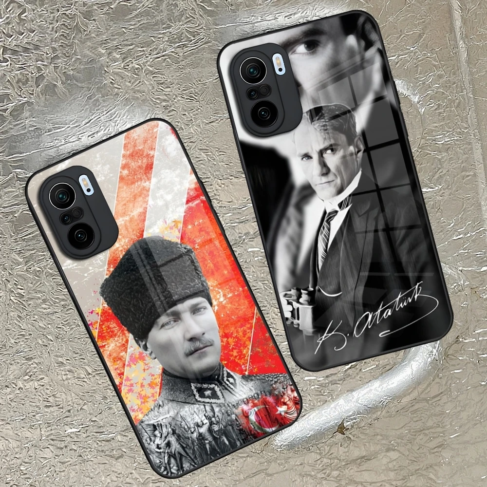 Turkey Mustafa Kemal Ataturk Phone Case for Xiaomi Redmi Note 13 12 11 10 13c 9t 12s 11s 12c Pro toughened glass