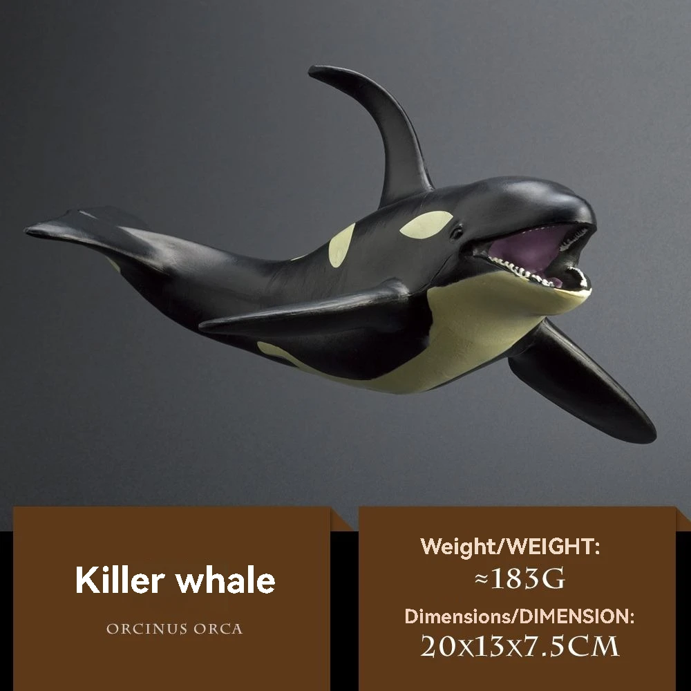 Realistic Marine Animal Figure Whale Toys - Beluga Orca Blue Multiple Styles Desktop Ornament Gift