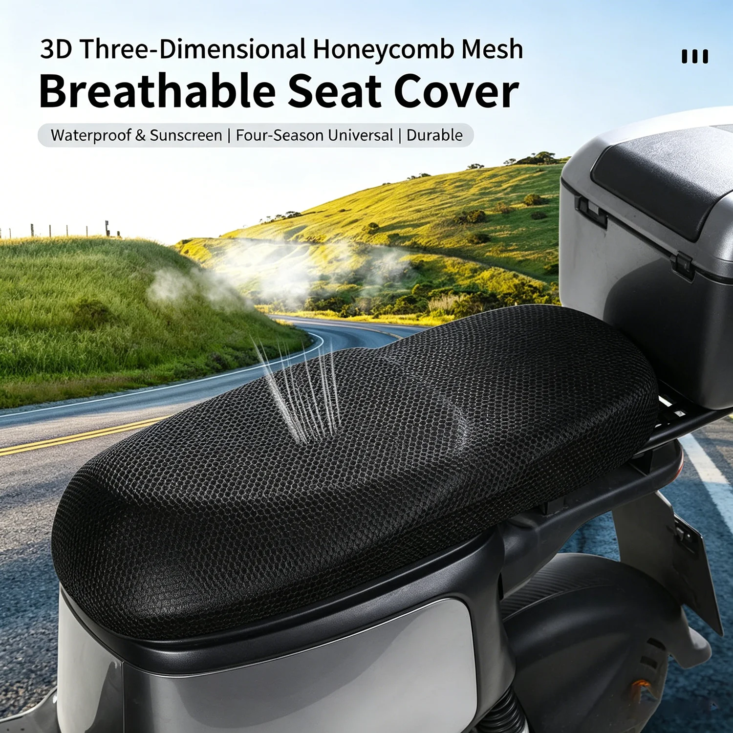 

Motorcycle Accessories Moto Cushion Seat Cover 3D Mesh Protectorl Anti-Slip Cushion Seat Breathable Cover Summer Covers New