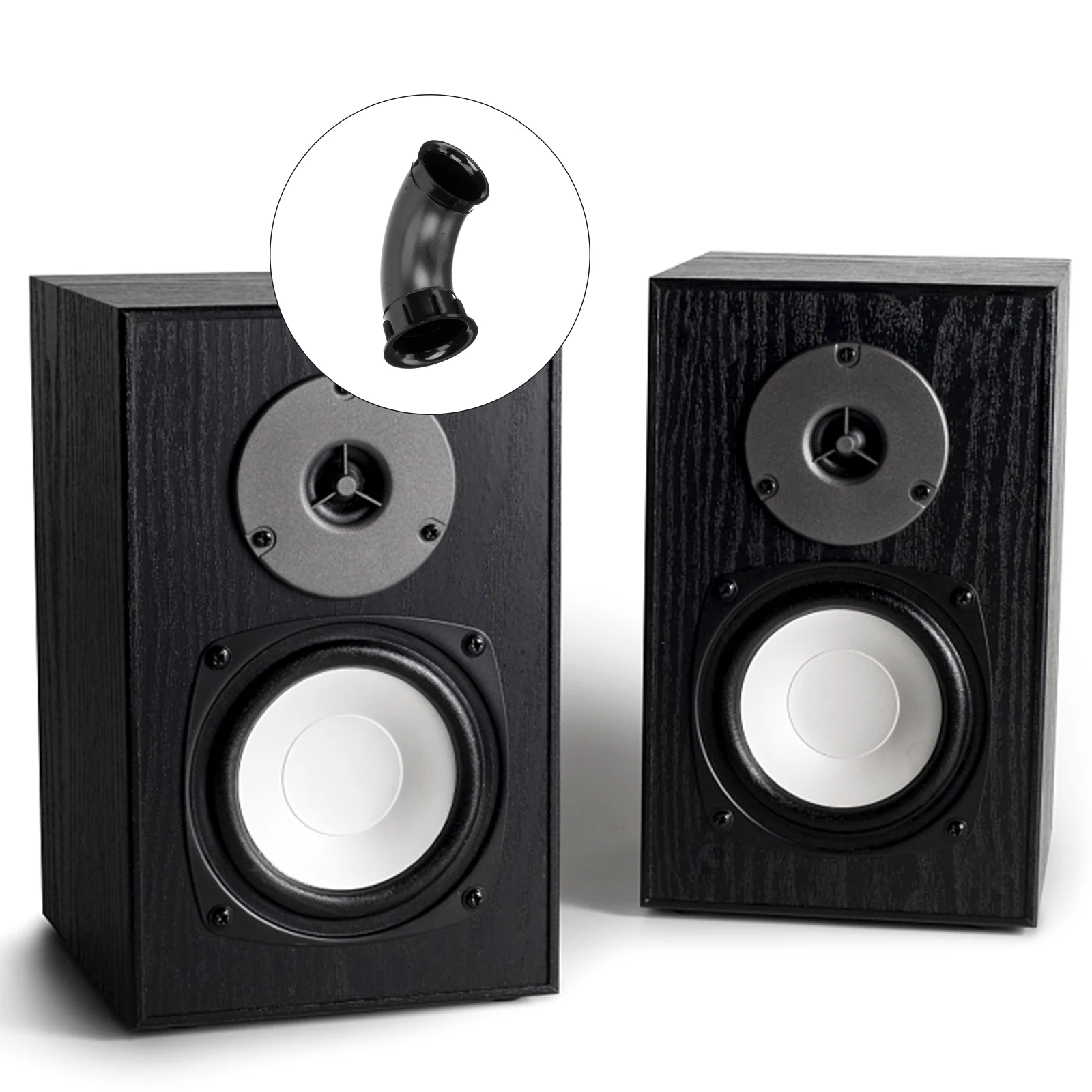 

2Pcs Speaker Cabinet Port Tubes Premium Plastic Replacement Parts for Home Car Speaker Air Port Voice Outlet Car Audio