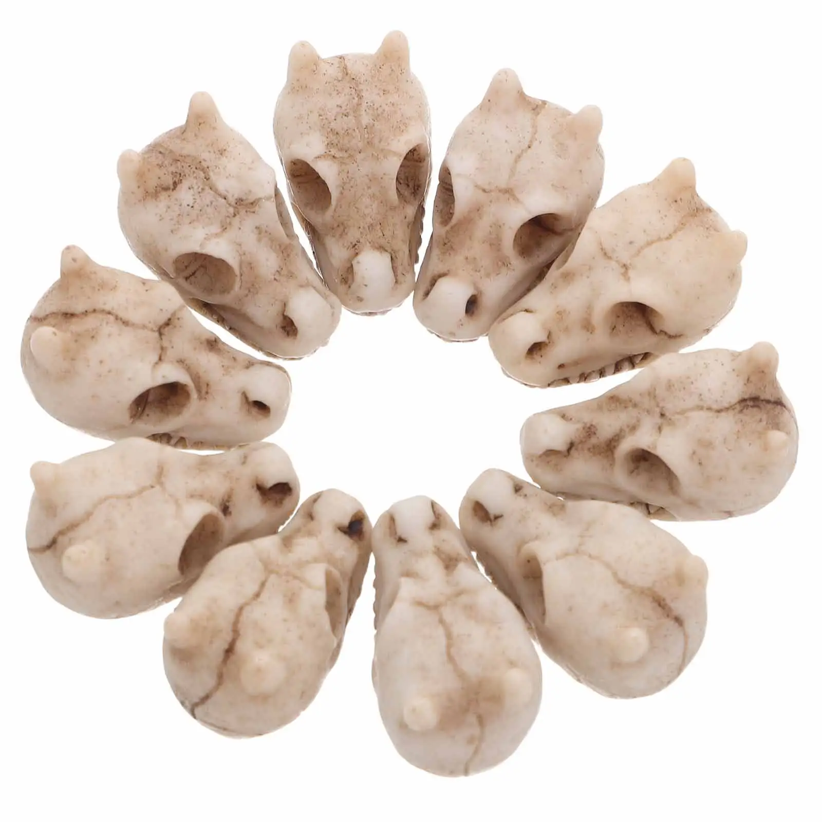 20Pcs Mini Dragon Skull Resin Outdoor Garden Decor Weatherproof Aquarium Terrarium Bonsai Lawn Yard Decoration Dragon Skull