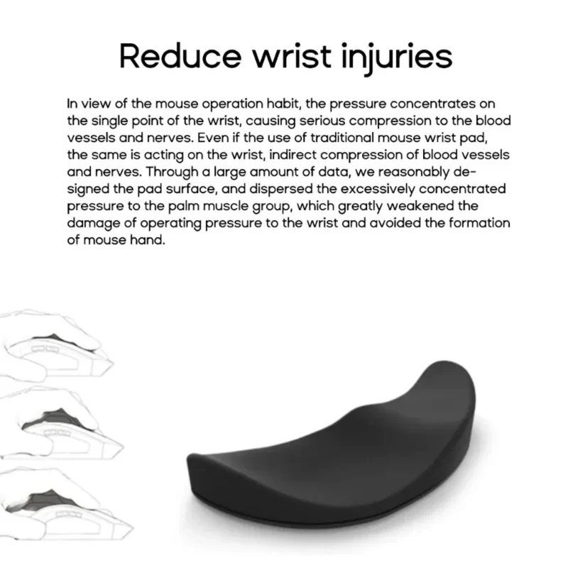 Soft Silicone Mouse Wrist Rest Pad Ergonomic Palm Support Cushion Design Drawing Long Hour Precision Control