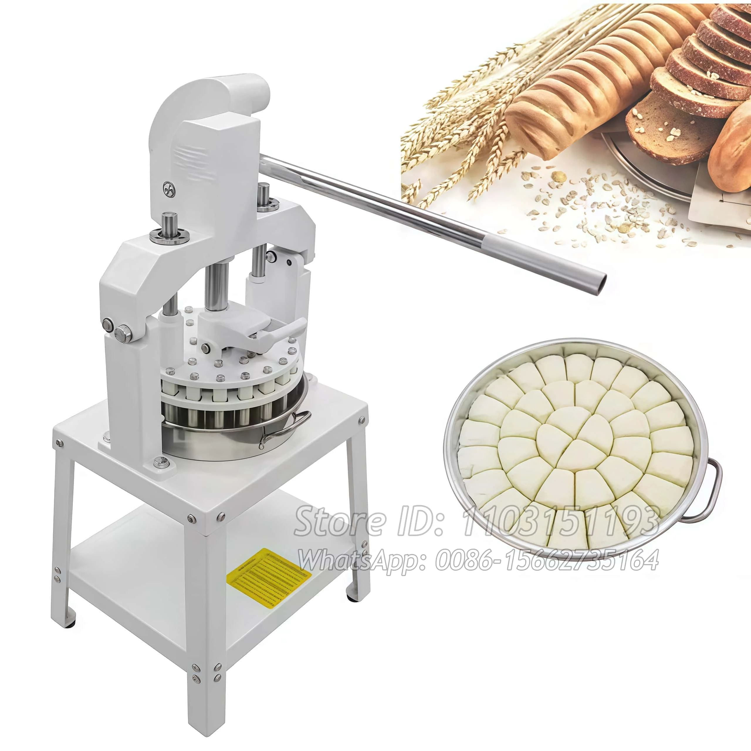 36 Pieces Manual Dough Separator And Rounder Commercial Equipment For Bakery Raw Dough Processing