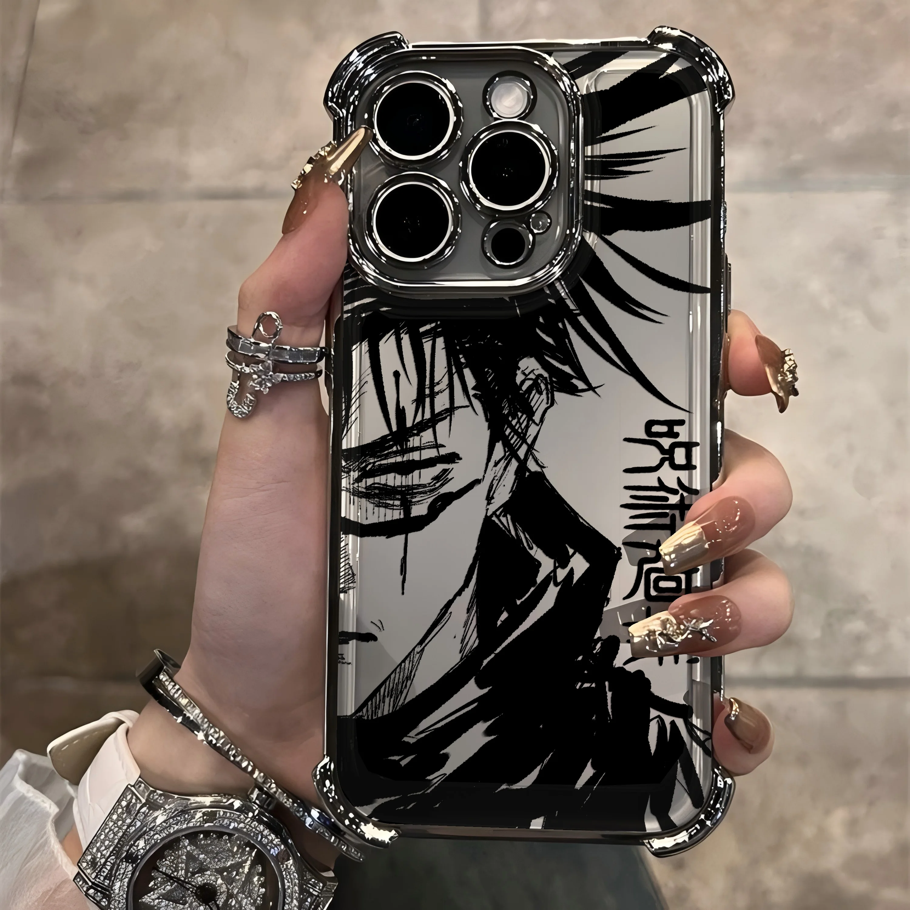 Anime Jujutsu Kaisen Gojo iPhone-suojakuori - usage example