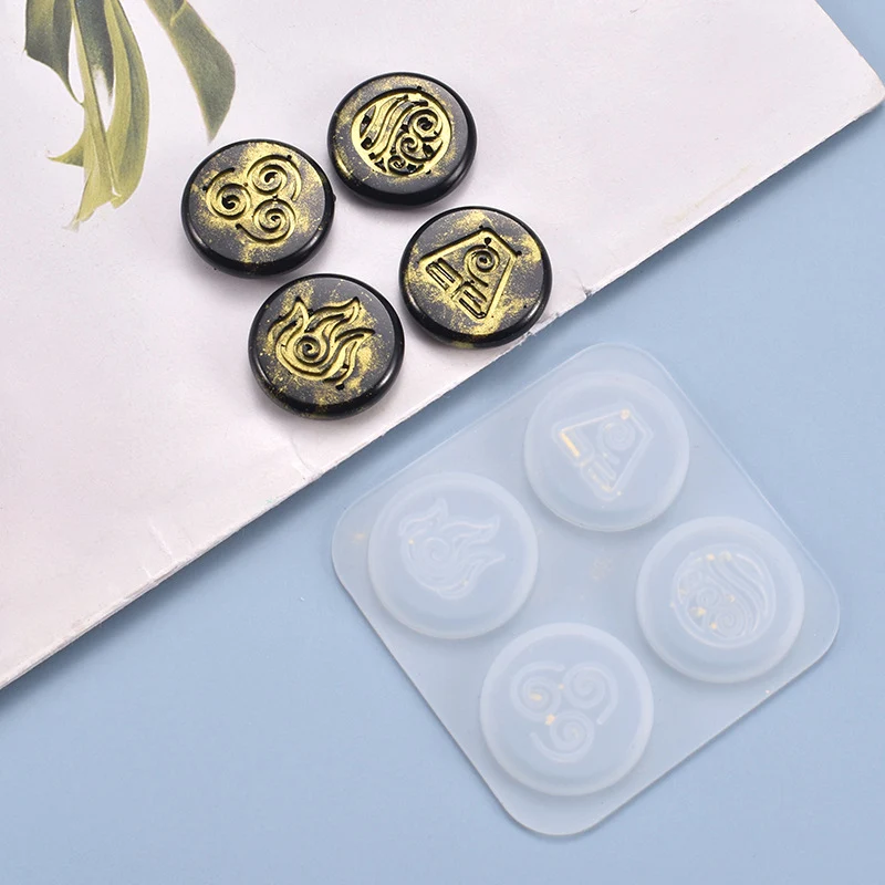 3Pcs Religious Symbol Ornaments Token Silicone Diy Crystal Epoxy Mold