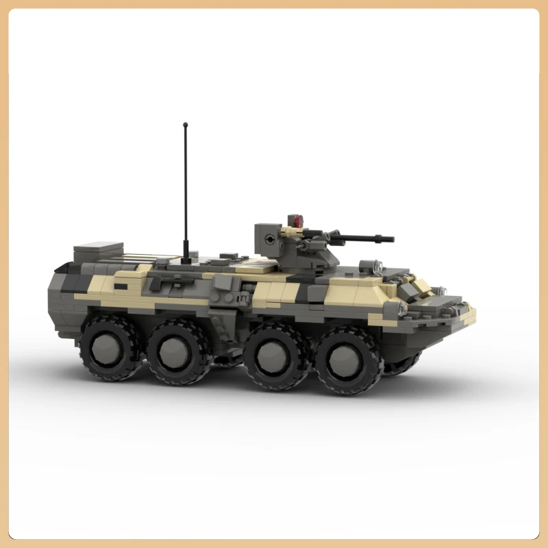 WW II militare unione sovietica gommato anfibio BTR-82 veicolo armato MOC Building Block forza dell'esercito SWAT auto mattoni giocattoli per ragazzo