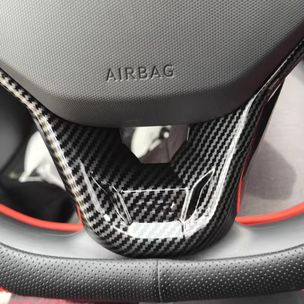 For Volkswagen VW Touareg Jetta Golf 8 Taigo T-cross T-roc Taos Tiguan Altas Caddy Multivan Steering Wheel Cover Sticker Trim