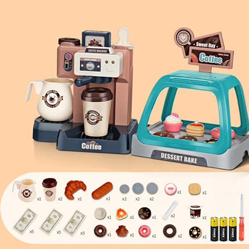 Meubles Machine à café pour enfants, jouet de Simulation pour bébé, caisse multifonctionnelle, ensemble de maison de jeu pour garçons et filles, cadeau combiné pour enfant