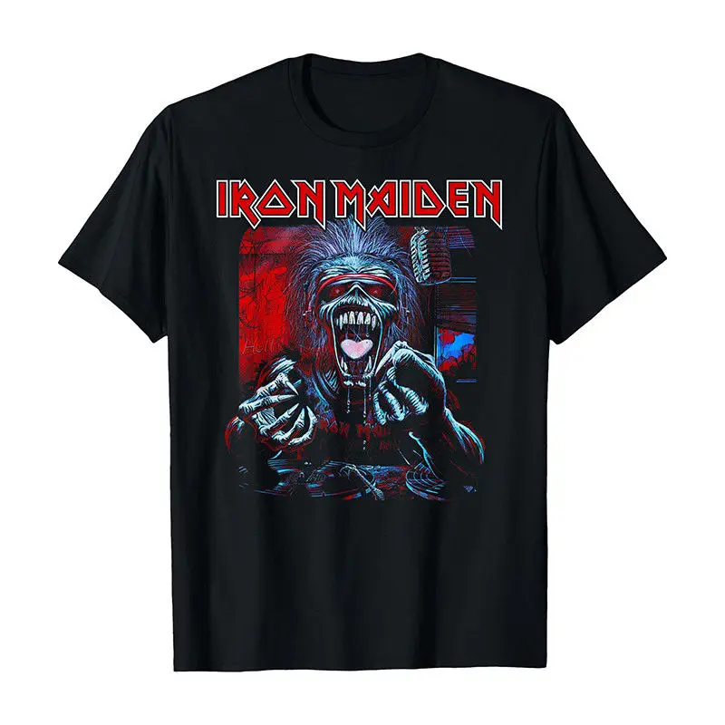 

Новая винтажная футболка с короткими рукавами в американском стиле ретро Eddie Monster Rock, элитный роскошный топ для мужчин и женщин Y2k