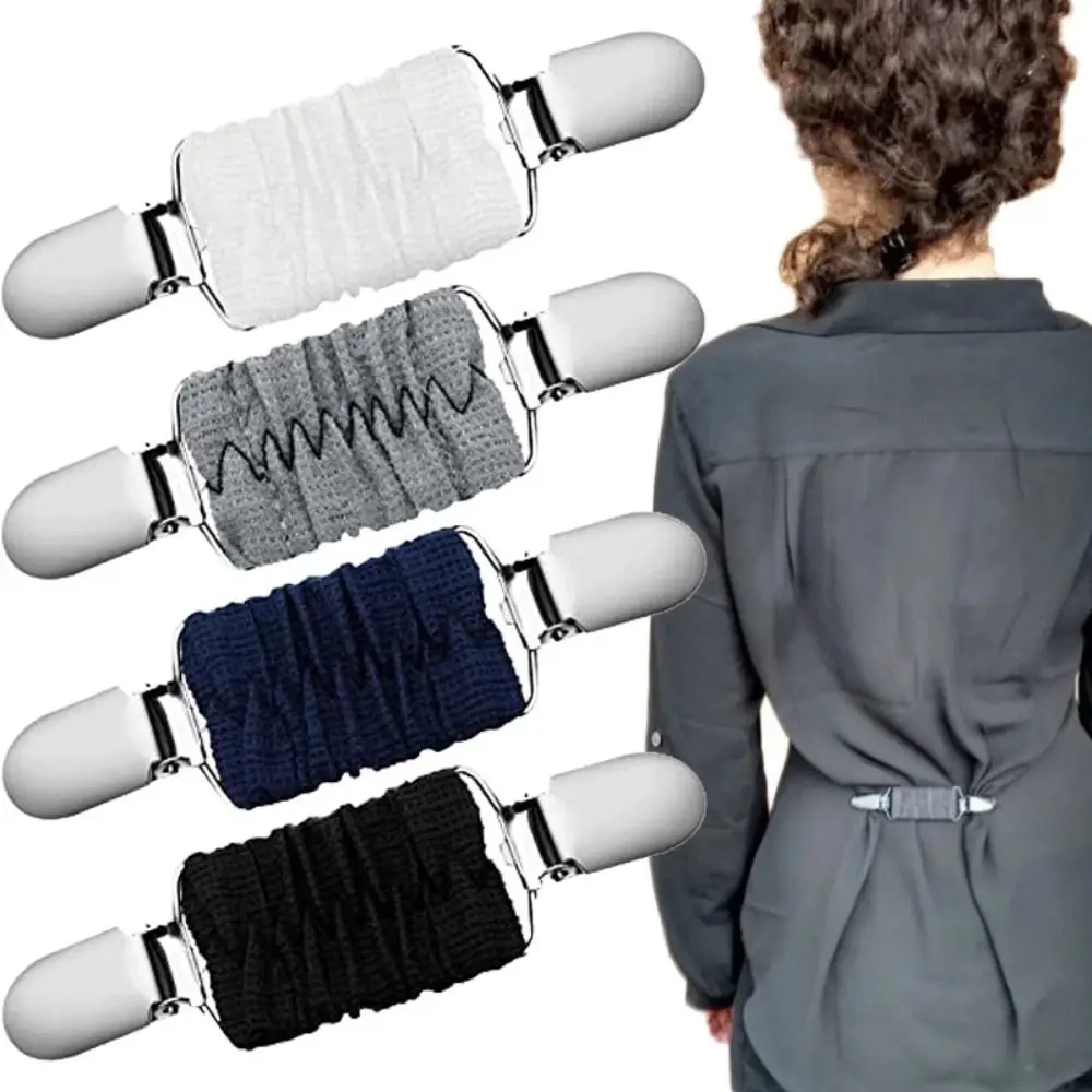 

1PC Dress Back Cinch Clips Elastic Clothes Clip to Tighten Dress Cardigan Collar Shirt Shawl Dress Brooches for Women Kids