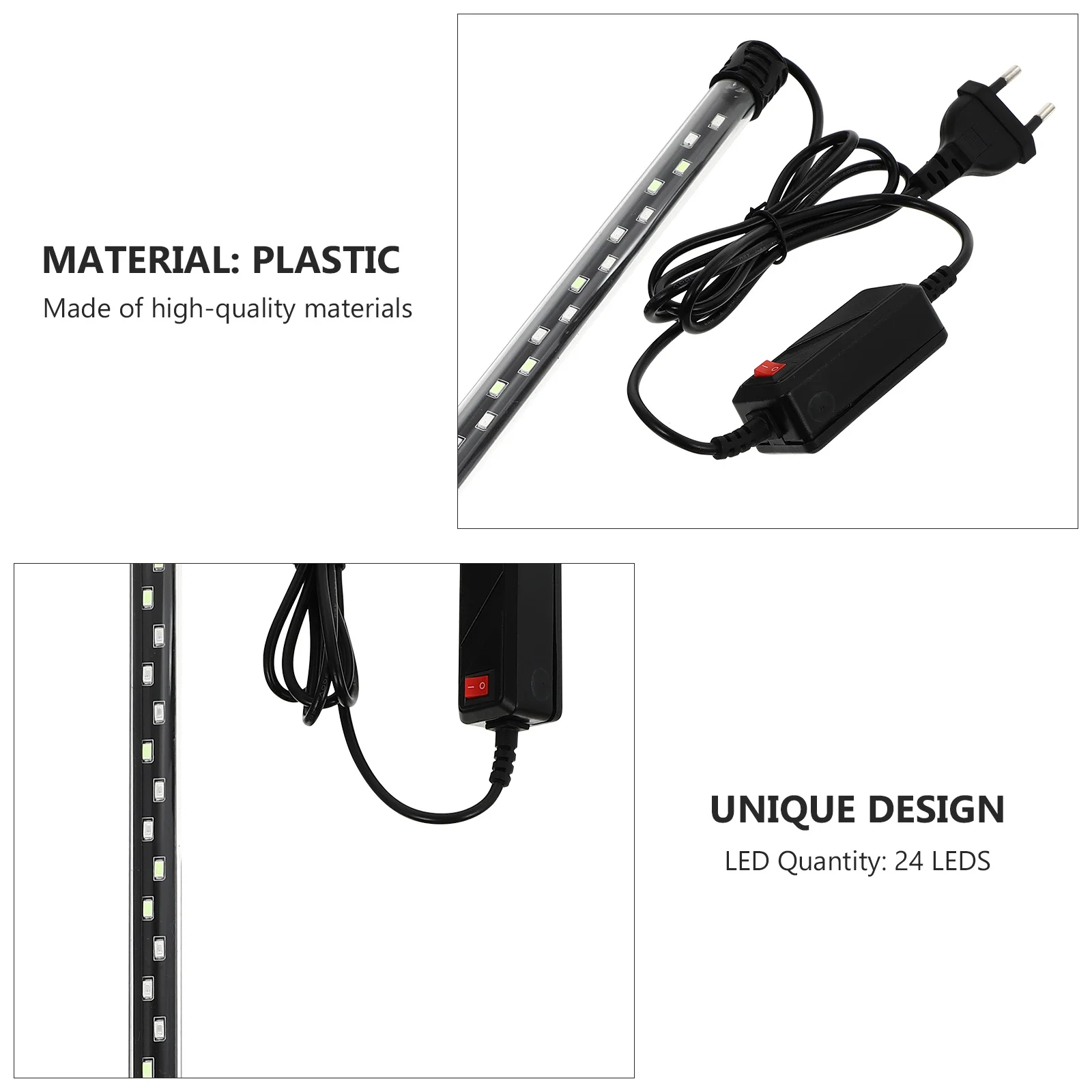 1 قطعة حوض السمك مصباح ليد دائم خزان الأسماك مصباح بعمود الاتحاد الأوروبي التوصيل مواد عالية الجودة شفط الكؤوس تركيب بسيط المائية #5