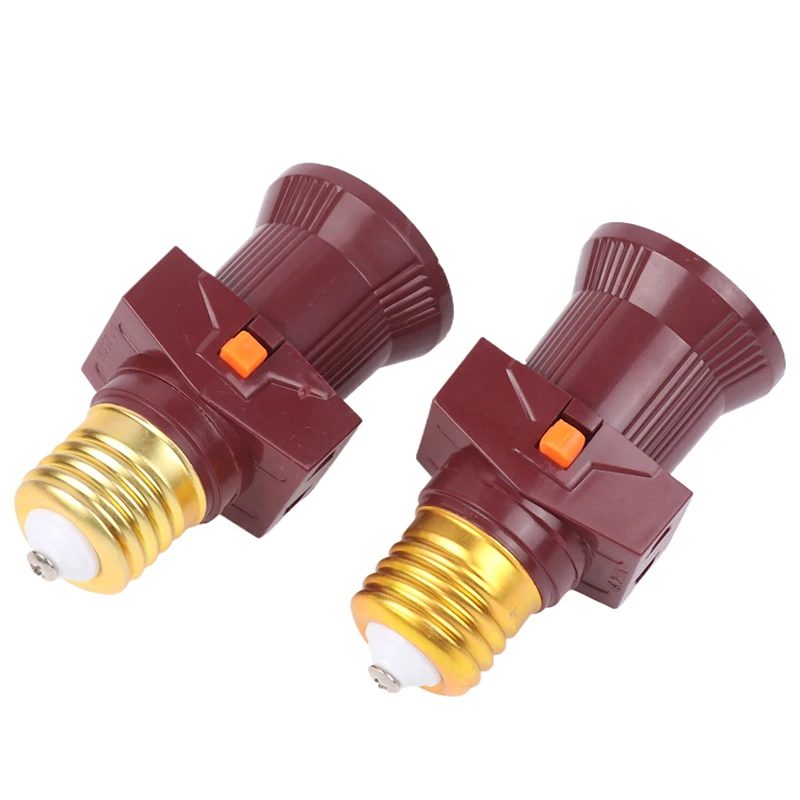 E27 Double Screw Multi-purpose Socket Switch Lamp Holder US / EU Plug Socket Lamp Base Lighting Accessories 110V-240V