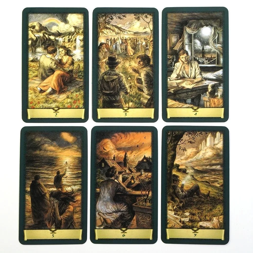 Tarot cards Black Grimoire Necronomicon 78 dark tarot cards