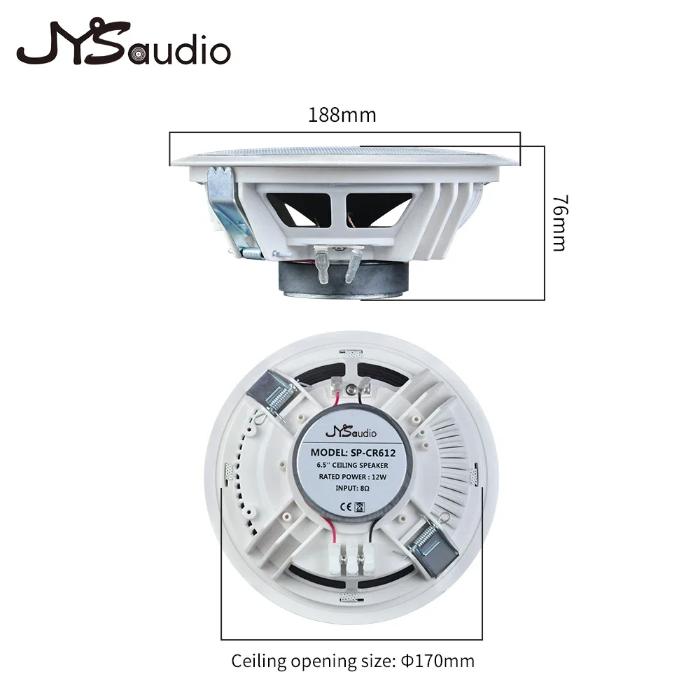 Imagem -03 - Casa Sistema de Áudio de Música de Fundo Parede-montado Alto-falante de Teto Coaxial de Alta Qualidade Loudloudaltifalante de Endereço Público para Interior