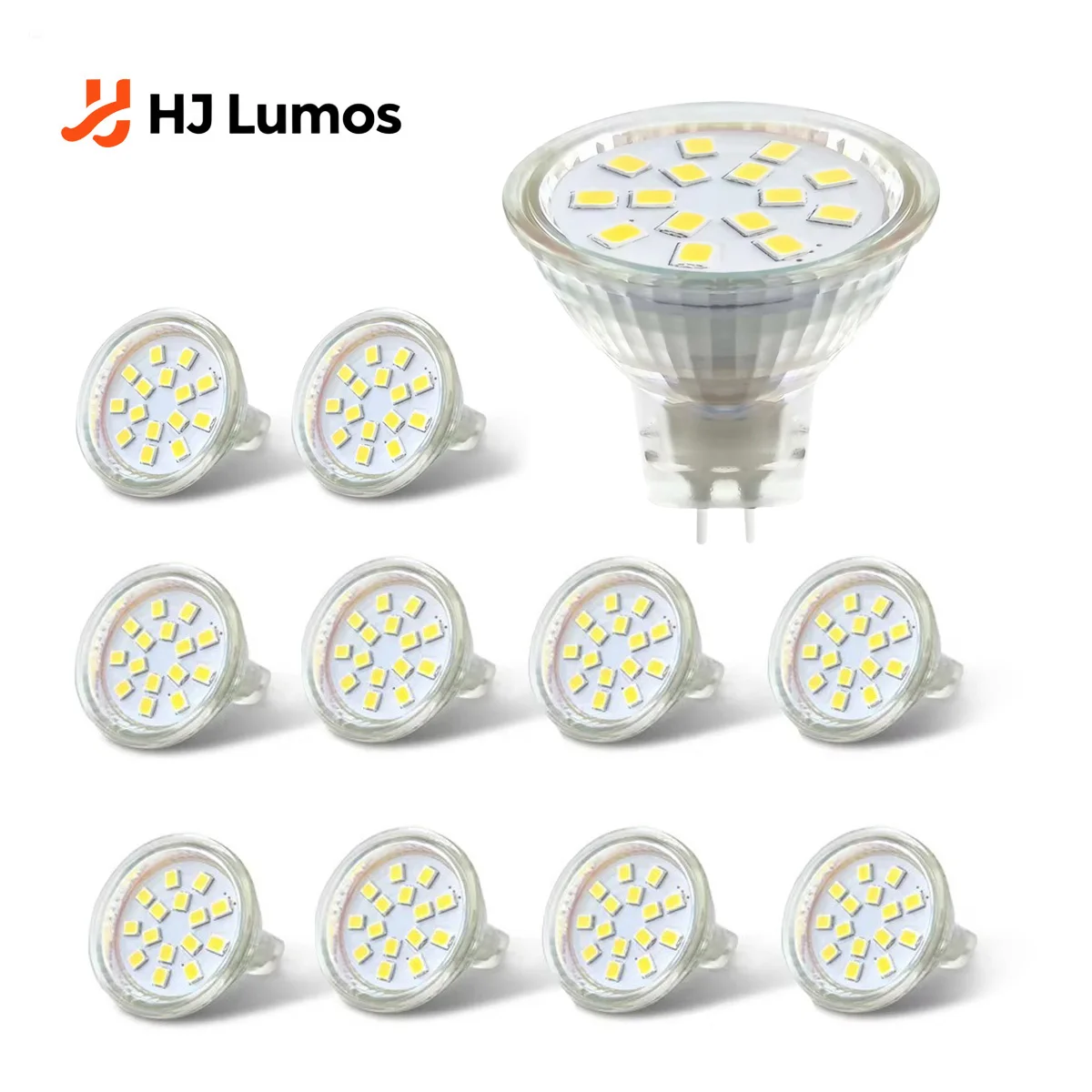 2026 New 10PCS Mini MR11 LED Bulb GU4 5W 12V No Flicker 120 Degree Spotlight 2835 15LEDs For Living Room Bedroom Replace Halogen