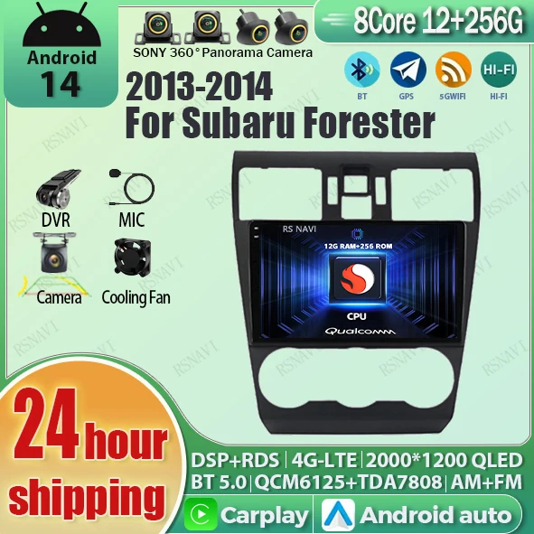 

Android 14 For Subaru Forester 2013 - 2014 2K QLED Android Car Radio Multimedia Video Player GPS stereo CarPlay 4G Carplay AUTO