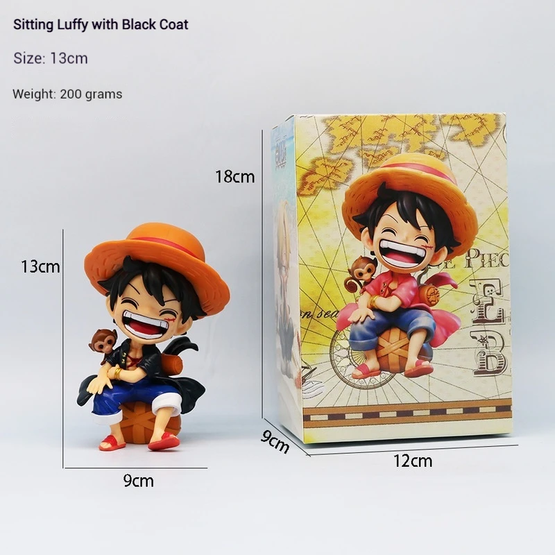 Figuras de acción de One Piece, Luffy versión Q, Sanji Zoro, modelo de muñeca, adorno de coche de juego de moda, regalo para niños