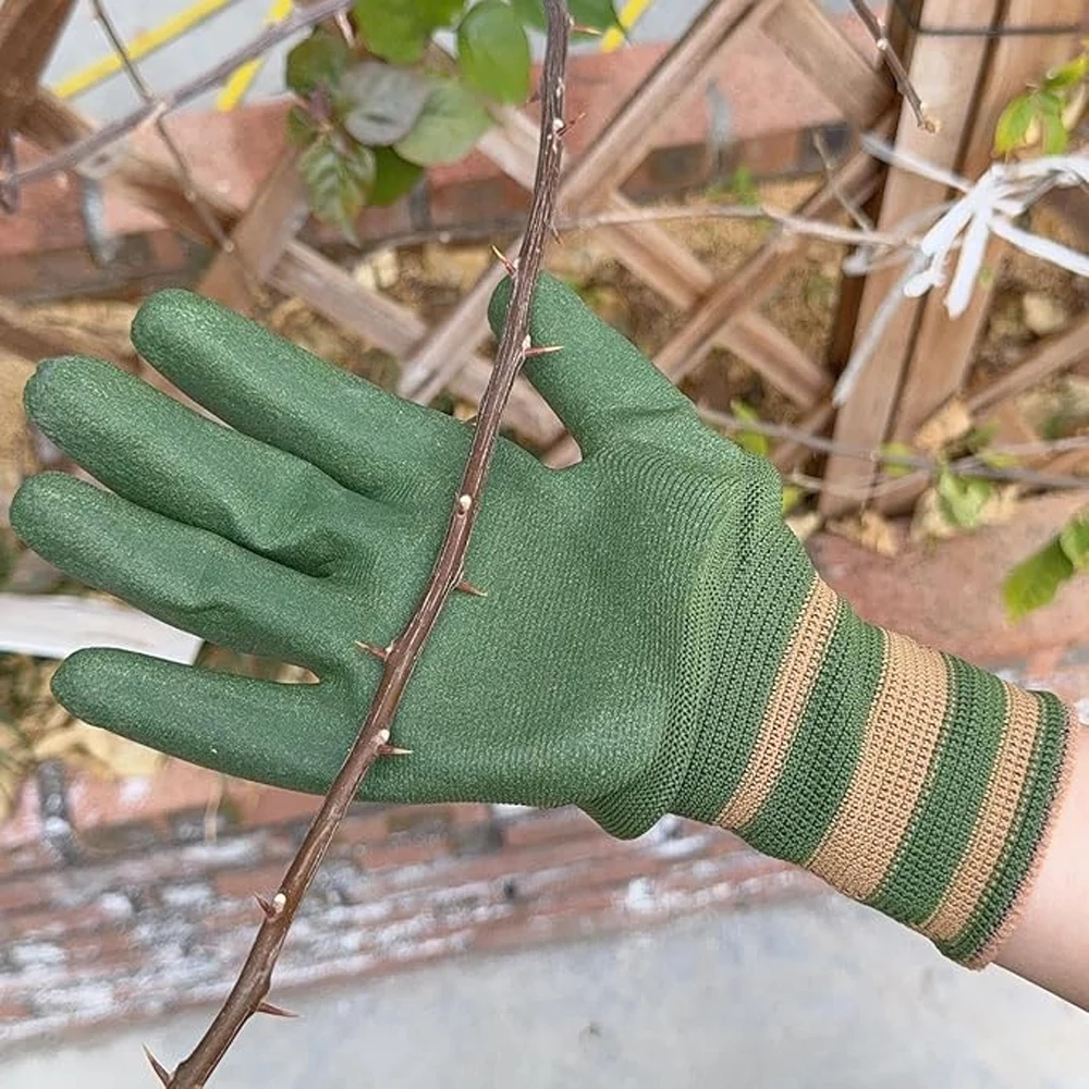 Ergonomic Rubber Palm Coated Safety Gloves, Breathable Back Design with Firm Anti-Slip Grip for Demanding Daily Labor Tasks