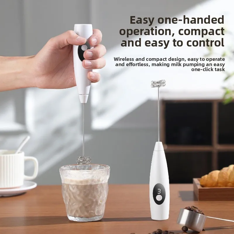 Electric Coffee Milk Foaming Mixer Coffee Creamer Whisk Handheld Egg Beater Froth Mixer Kitchen Automatic Kitchen Whisk Tools