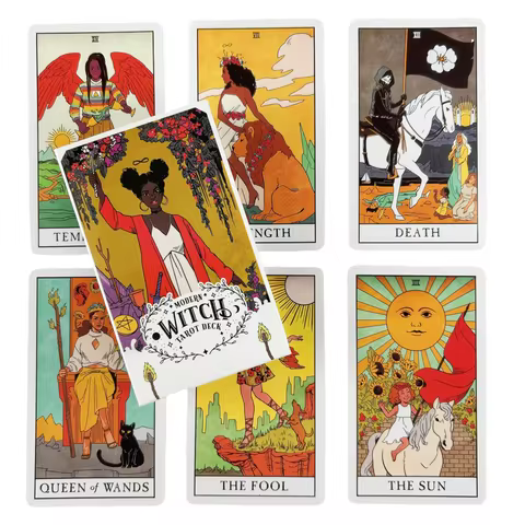 Modern Witch Tarot Deck Cards Game Fate Visions Divination Centennial Wisdom Edition Oracke Playing Board Deck
