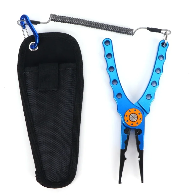 Fishing Lure Pliers Tongs Multifunction Aluminum Alloy Hook Remover Tool EquipmentBlue