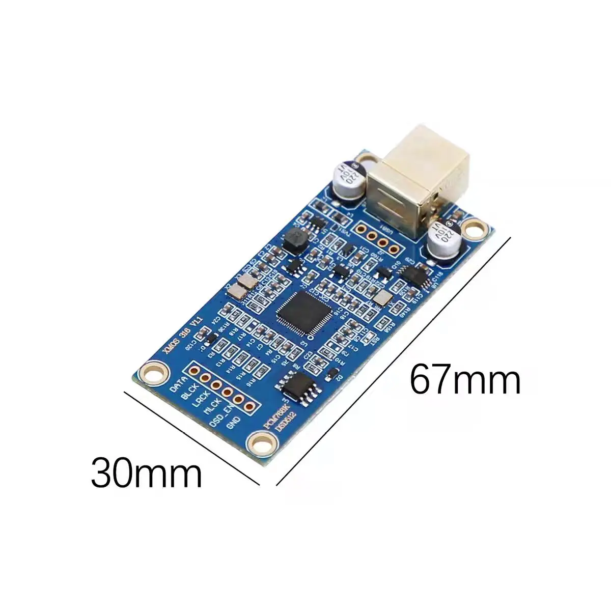 KYYSLB XMOS XU316 อินเทอร์เฟซดิจิตอล USB รองรับ DSD512 ใช้งานร่วมกับ Amanero sub card sinking gold 4 ชั้น PCB