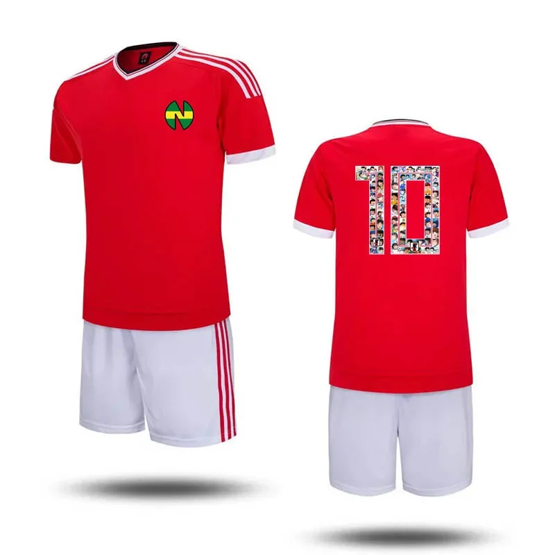 Custom Made Captain Tsubasa Costume Nankatsu High School Football Clothing Set Tsubasa Ozora Red Cosplay Costume