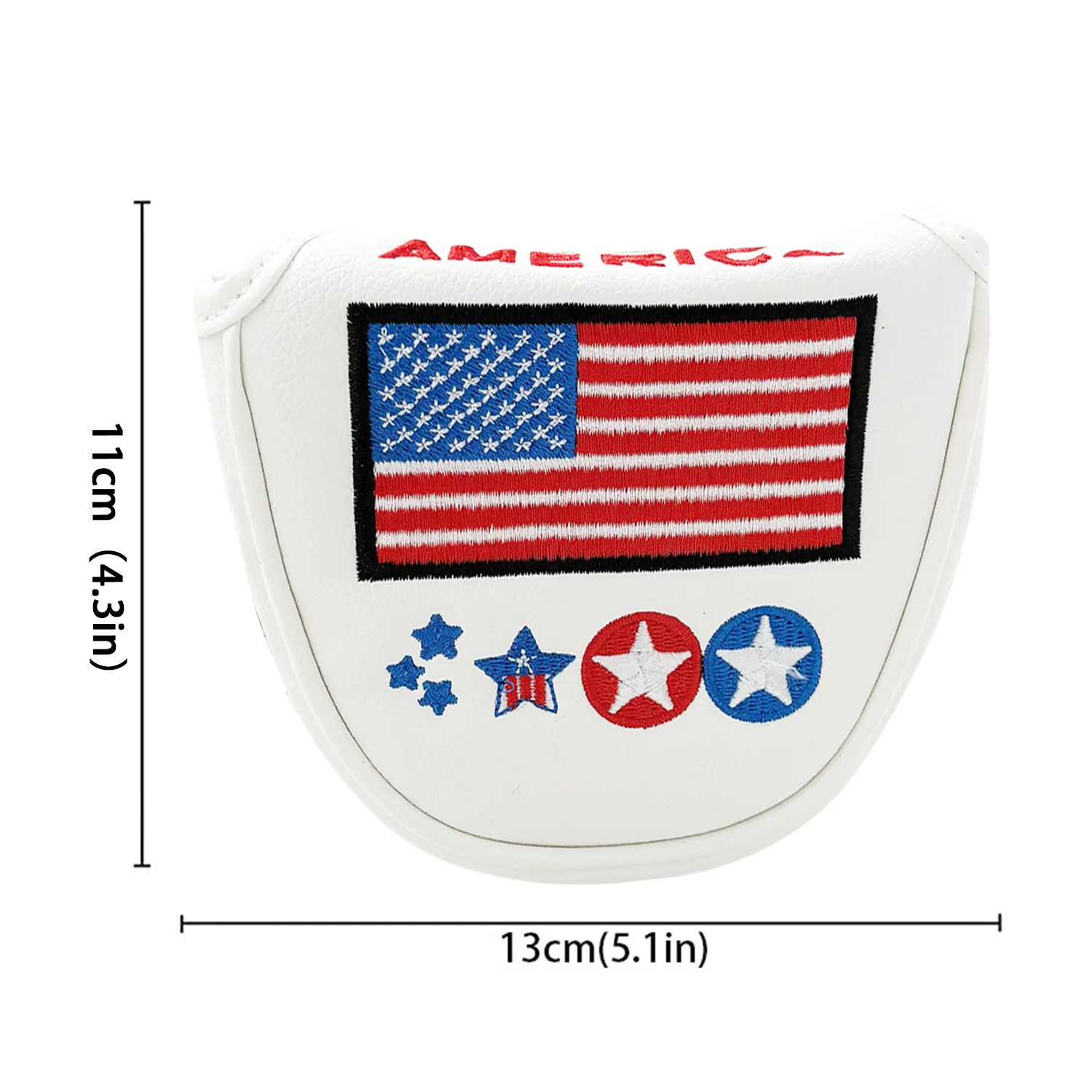 1pc Pattern Design Putter Headcover: Add Style to Your Golf Clubs Waterproof Leather Material Golf Accessories image 2