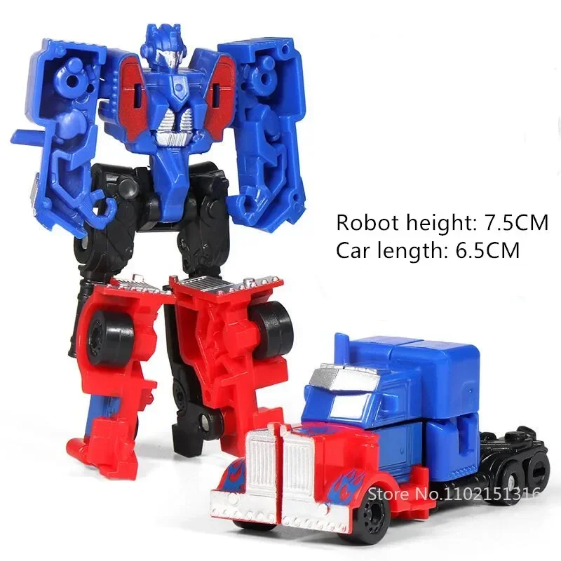 Mini Robot transformable 2 en 1 para niños, juguete de coche deformado, Robots, figuras de acción, regalo