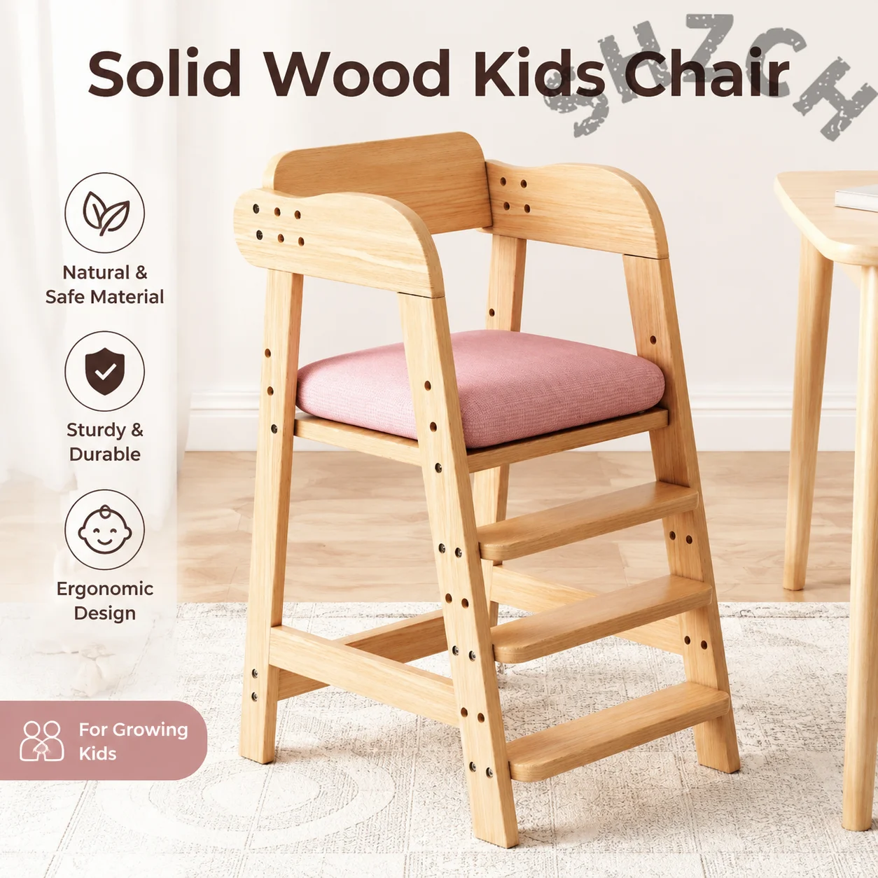 adjustable-wooden-high-chair-for-babies-–-convertible-feeding-seat-with-multi-height-settings