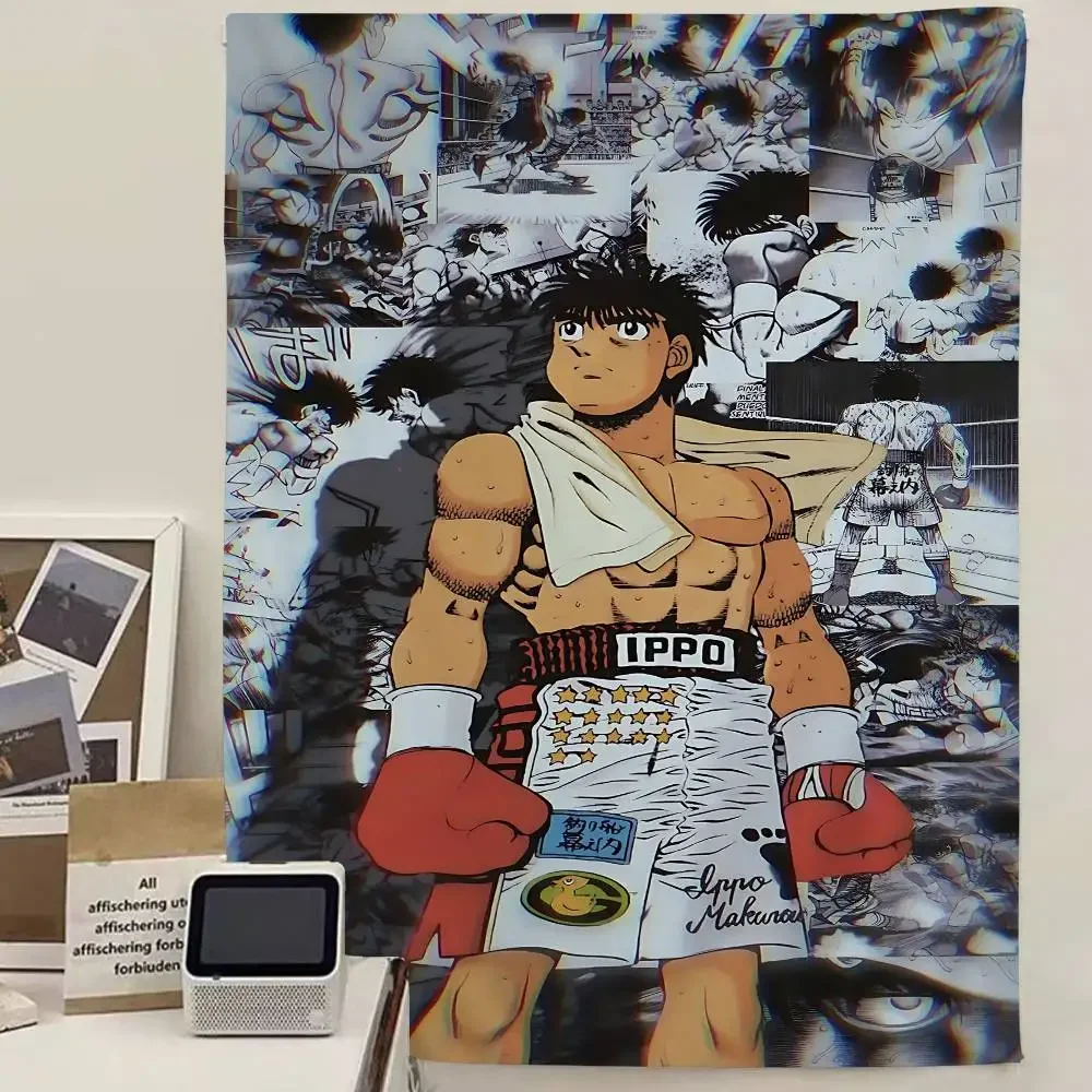 H-Hajime No Ippo Anime Boxing Colorful Tapestry Wall Hanging Bohemian Wall Tapestries Mandala Wall Hanging Sheets