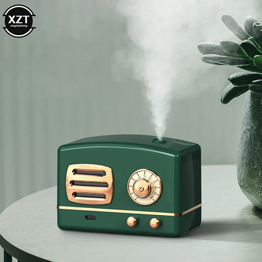 Humidifier Retro Radio Shaped Humidifier USB Desktop Humidifier Ultrasonic Large Capacity Home kinscoter 아로마 가습기