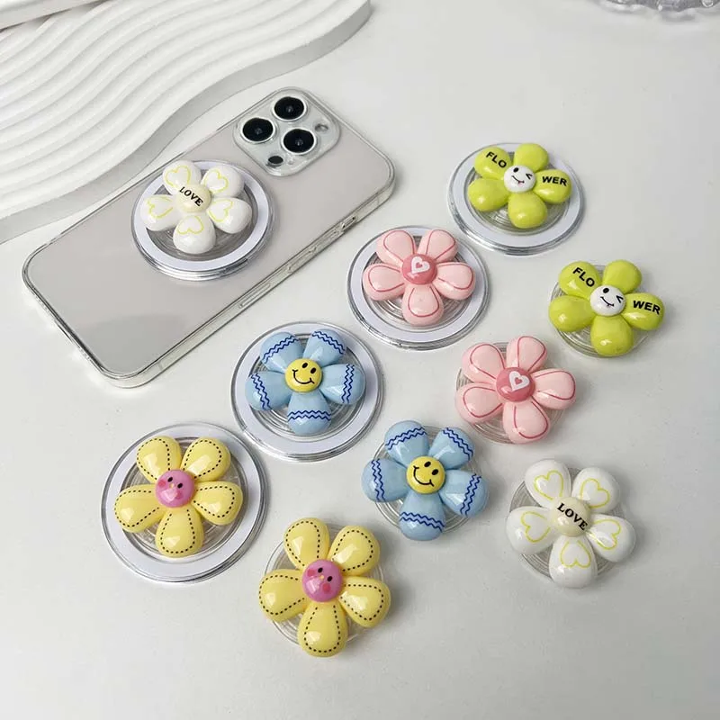 

Милый держатель для телефона в виде цветка: магнитный и наклейка (два варианта), подставка-держатель, подарок для девушки