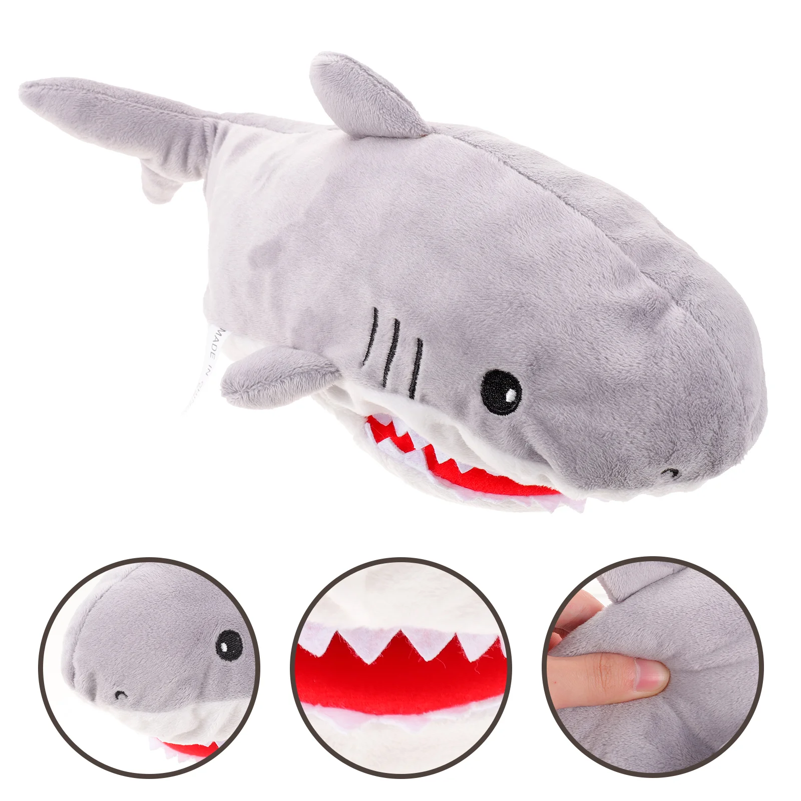 Marioneta de tiburón de peluche, juguetes para niños, ballena, juego de rol para bebés, dedo para niños pequeños