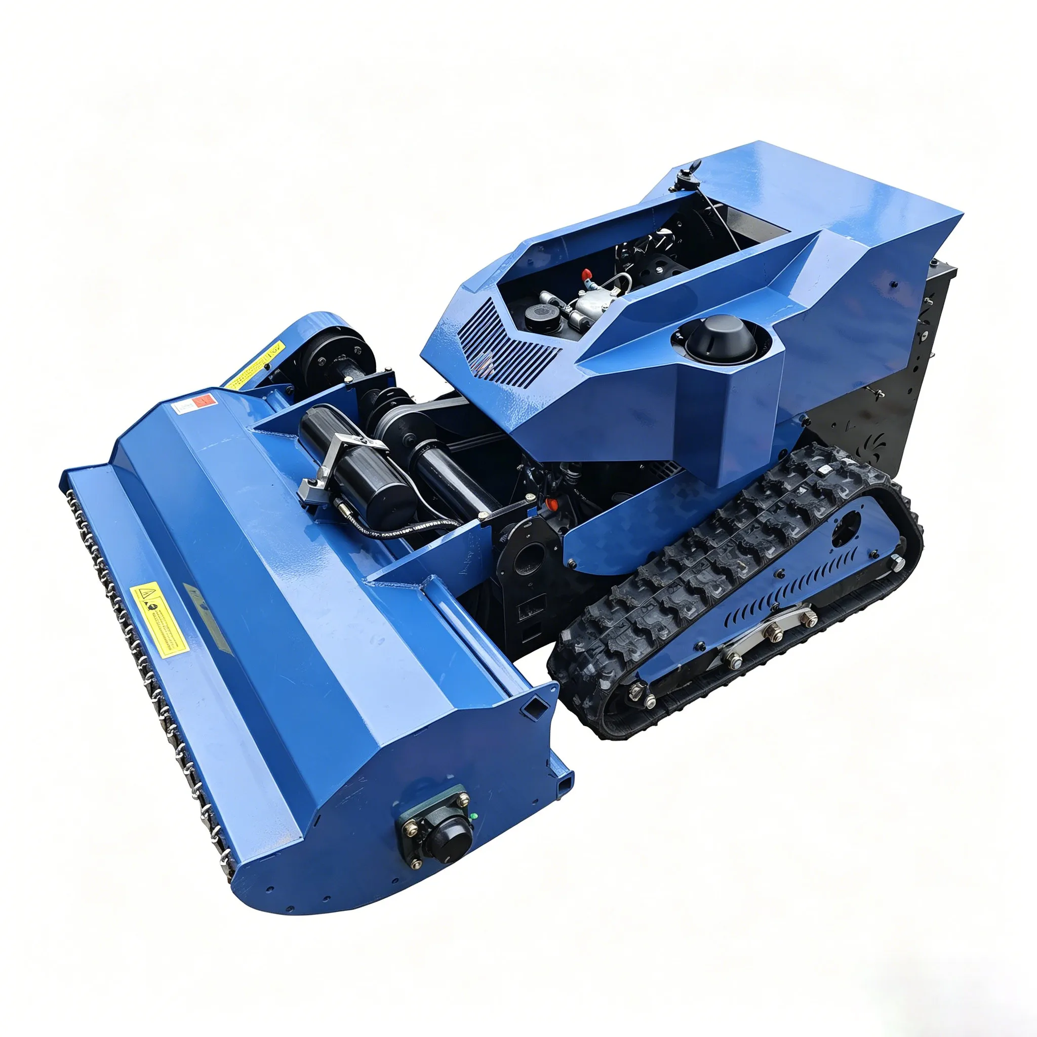 Customized rubber track lawn mowers have excellent grip performance on slopes, wetlands, and rugged terrain