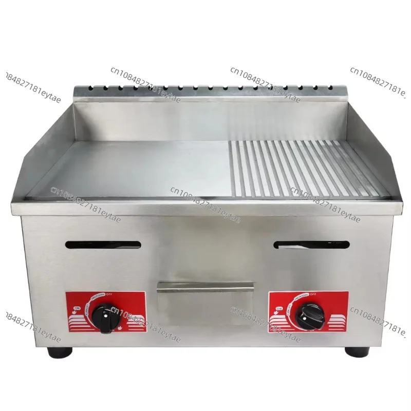 Commercial Gas Griddle Flat Top Grill for Hamburger Breakfast Cooking Stainless Steel