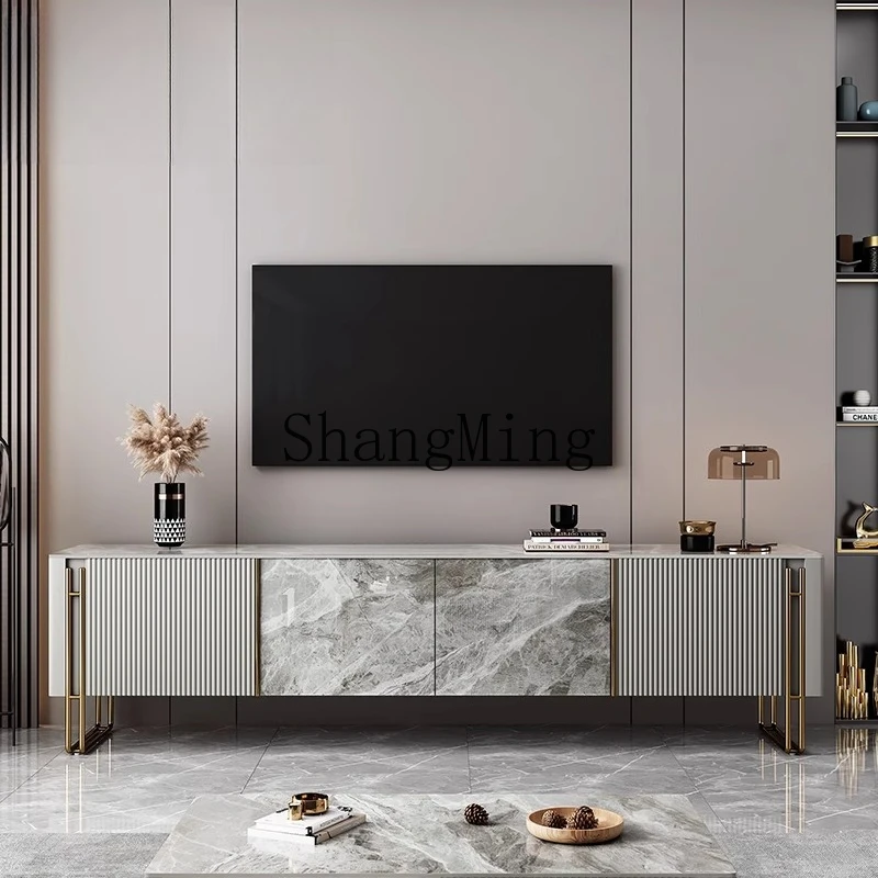 FG Board TV Cabinet الحديثة الحد الأدنى غرفة المعيشة غرفة نوم الطابق النمط الإيطالي طاولة القهوة خزانة التخزين