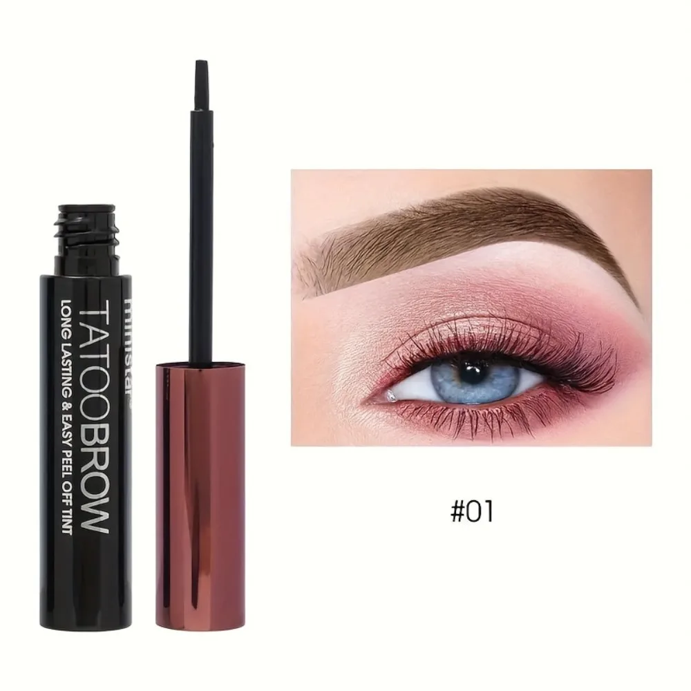 3 Color Tattoo Peel Off Eyebrow Gel Peel Off Formula Sweat Resistant Semi Permanent Brow Tint Waterproof Easy To Apply