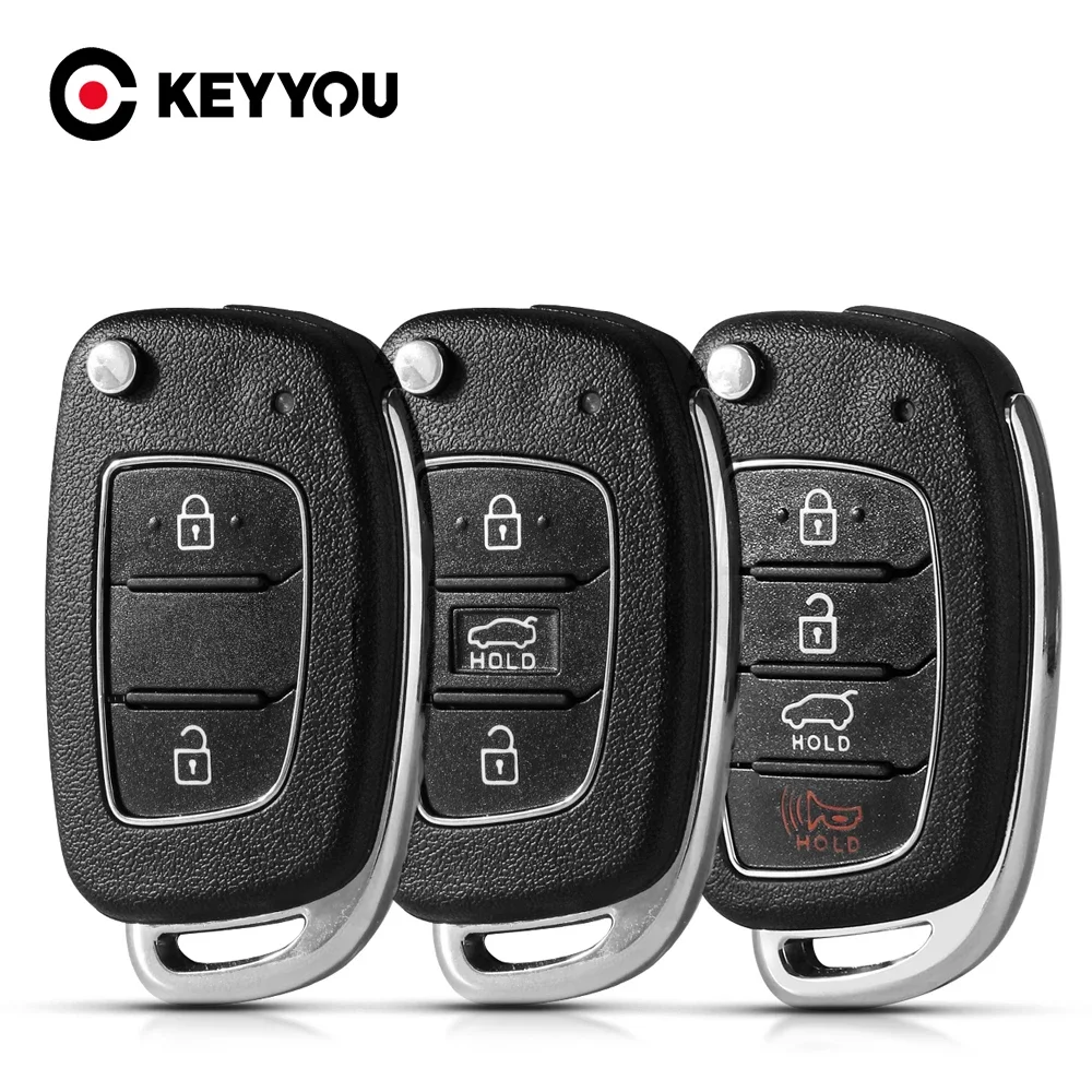 KEYYOU 2/3/4BTN Remote Car Key For Hyundai Solaris Creta Ix25 Kona Tucson Sonata I40  Ix35 I20 Ix45 2017-2019