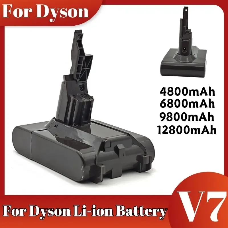 V7 Battery Replacement for Dyson Motorhead Pro Trigger V7 Animal Car+Boat Fluffy SV11 Battery 128000mAh 21.6V Lithium