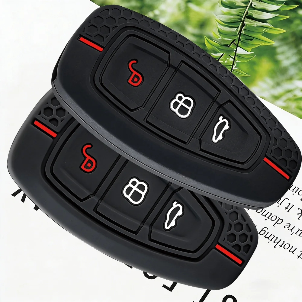Premium Soft Silicone Car Key Case Cover for Ford ST Line Fiesta Focus Mondeo Ecosport Kuga Edge Escape Metallic Accessories