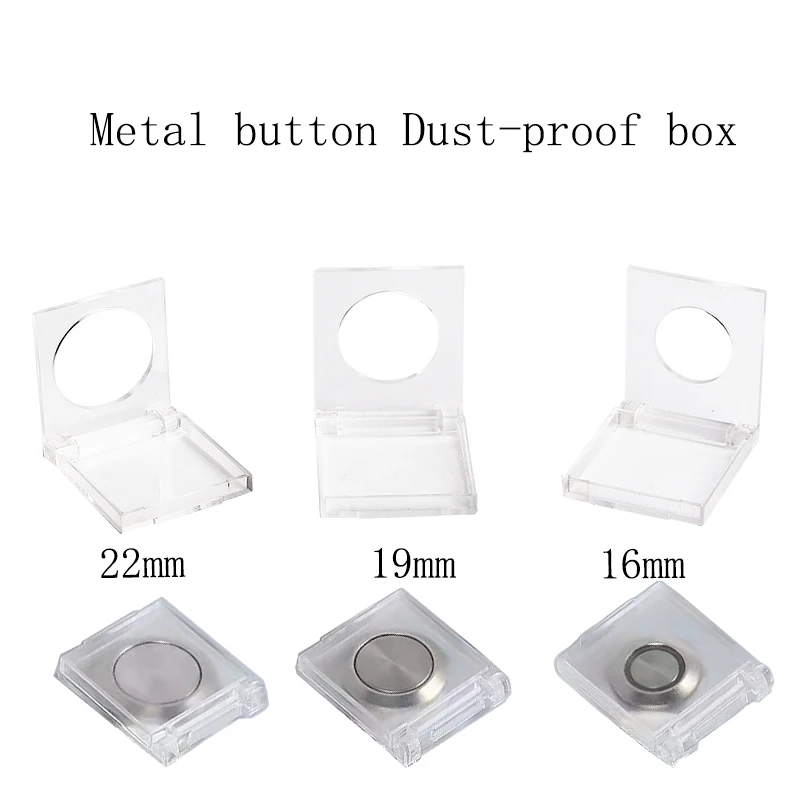 5pcs Button Dust Proof Cap 16mm/19m/22mm Water Proof Protective Cover Transparent Protection Box