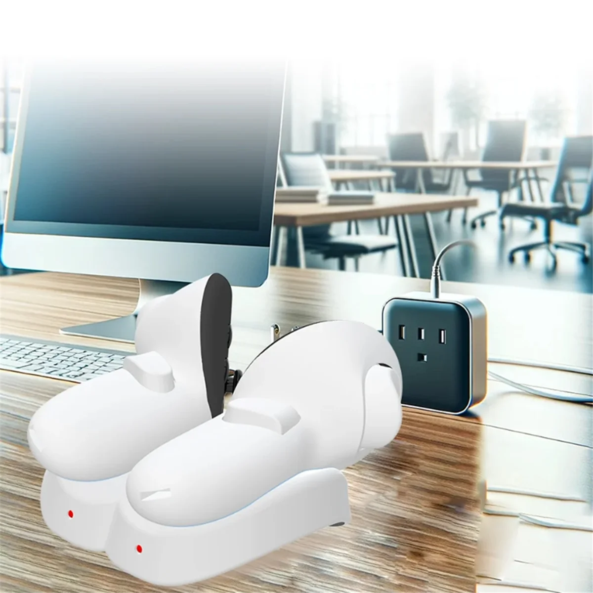 ملحقات ABJG-VR لوحدات تحكم Quest 3 قاعدة شحن لـ 3 وحدات تحكم مريحة