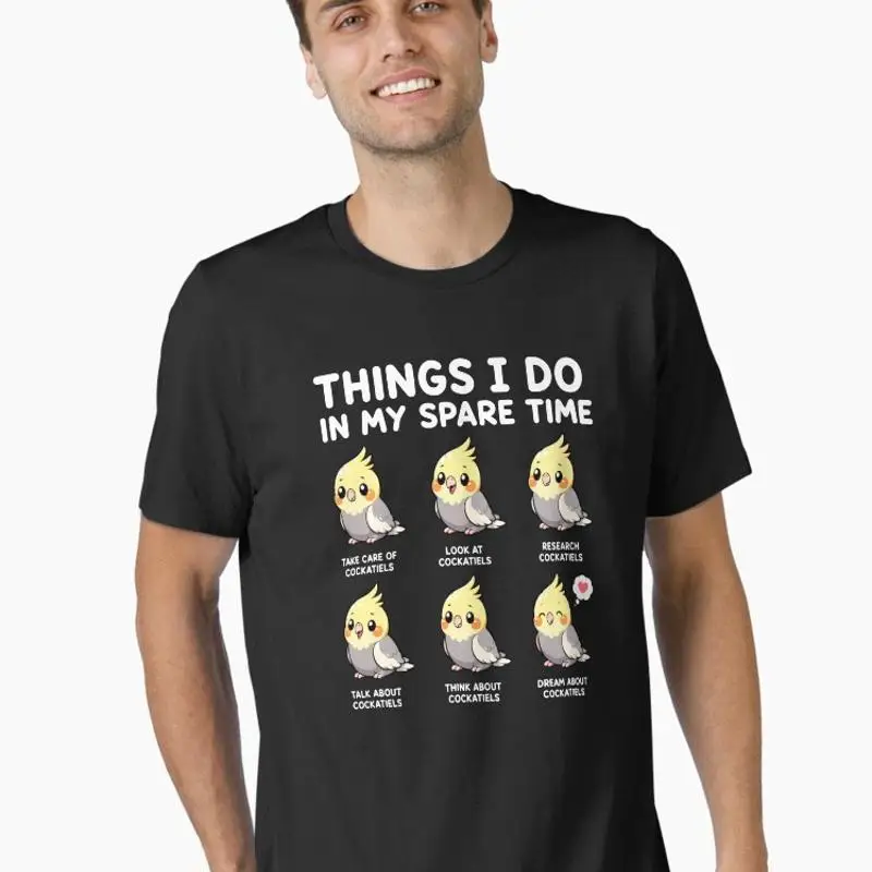 Cockatiel Starry Night Van Gogh Munch Birbs Parody Classic T-Shirt