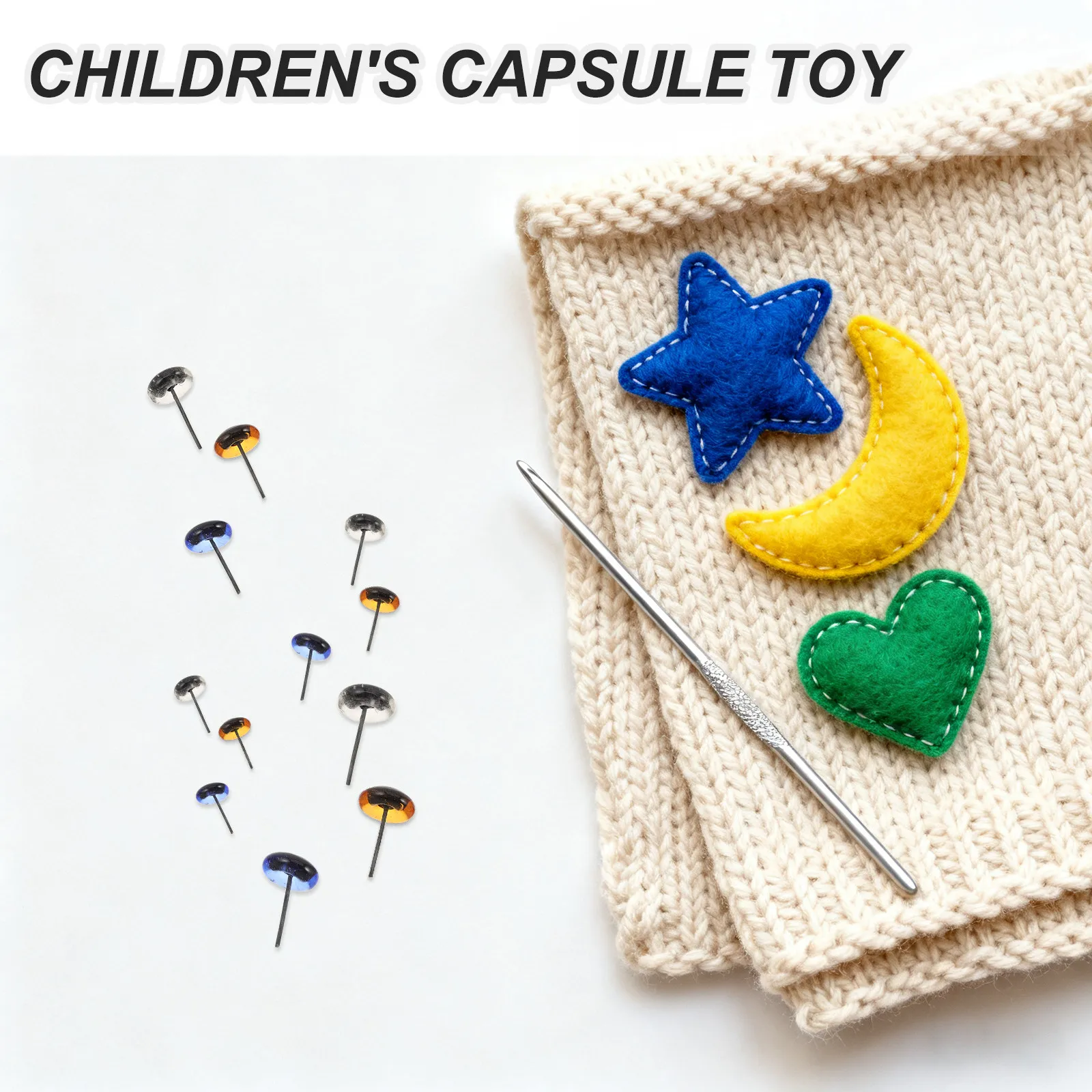 150Pcs Glass Craft Eyes Needle Felting Realistic Miniature Round Eyes 4-12Mm Crochet Amigurumi Animal Eye Materials