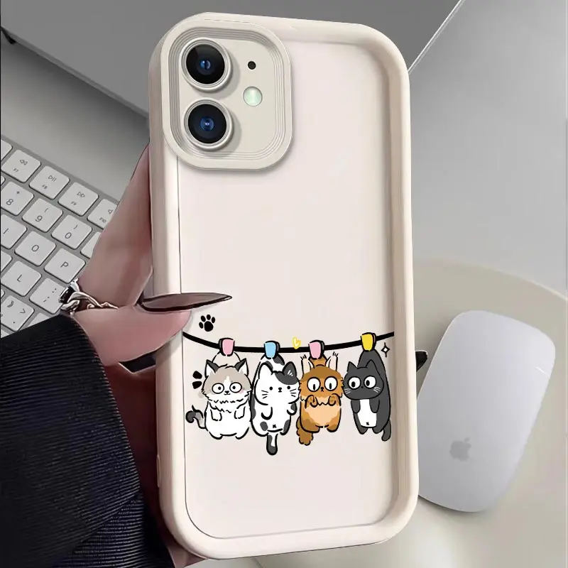 11 Curious Cat New Sky Eye Phone Case For iPhone 15 12 11 14 13 Pro Max Mini XS XR 6 6S 7 8Plus 14 15 Plus X XSMAX Cover